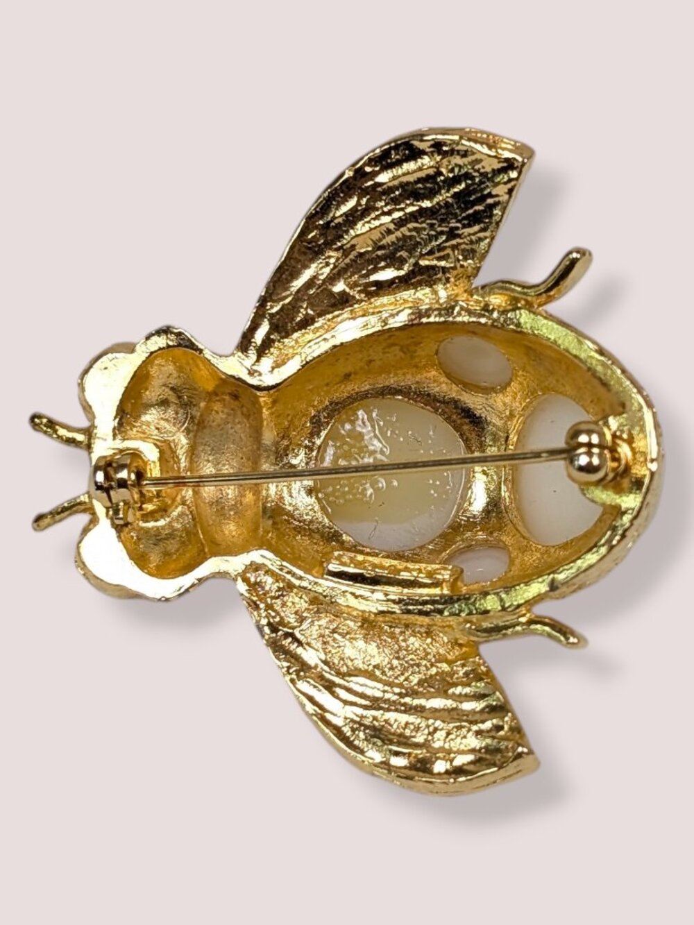 Vintage Ivana Faux Pearl Bee Brooch - Picture 4 of 7